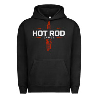 Pigment Black hot rod garage custom retro classic car spark plug t shirt Urban Hoodie - linhVisuals