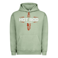 Pigment Oil Green hot rod garage custom retro classic car spark plug t shirt Urban Hoodie - linhVisuals