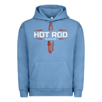 Pigment Pebble Blue hot rod garage custom retro classic car spark plug t shirt Urban Hoodie - linhVisuals