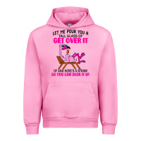 Fuchsia Pink let me pour you a tall glass of get over it flamingo t shirt Urban Hoodie - linhVisuals