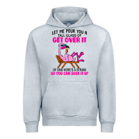 Heather Grey let me pour you a tall glass of get over it flamingo t shirt Urban Hoodie - linhVisuals