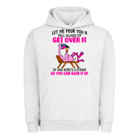 Pigment Lunar Rock let me pour you a tall glass of get over it flamingo t shirt Urban Hoodie - linhVisuals
