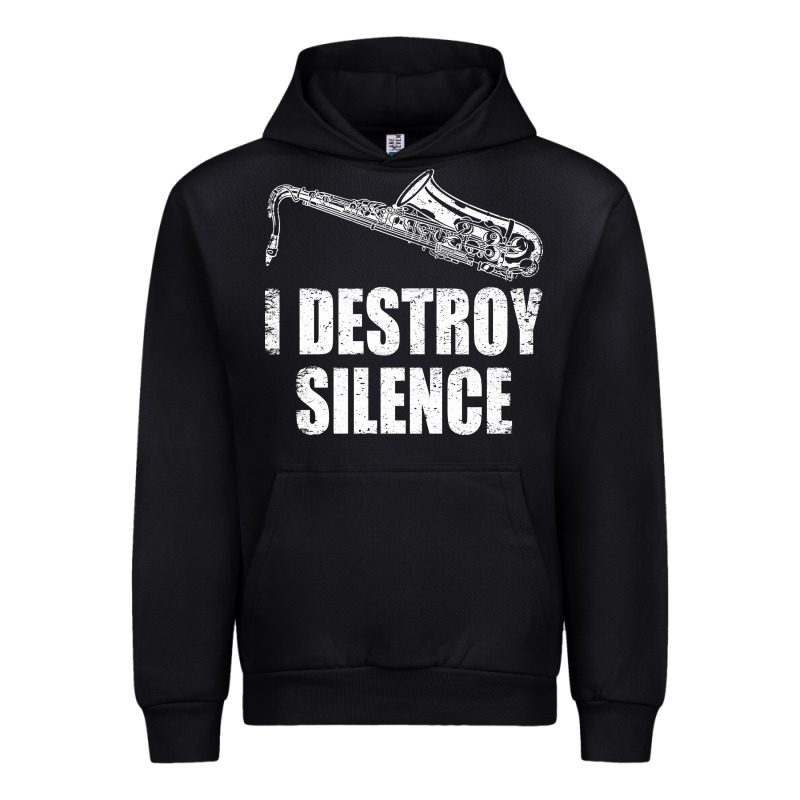 Saxophone I Destroy Silence Saxophonist | For Musicians Urban Hoodie by linhVisuals | Teevron