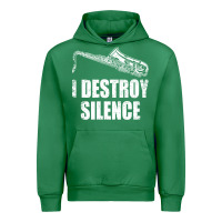 Emerald Saxophone I Destroy Silence Saxophonist | For Musicians Urban Hoodie - linhVisuals