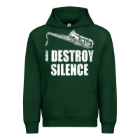Forest Green Saxophone I Destroy Silence Saxophonist | For Musicians Urban Hoodie - linhVisuals