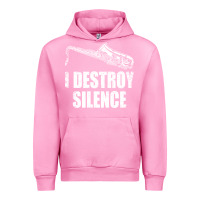 Fuchsia Pink Saxophone I Destroy Silence Saxophonist | For Musicians Urban Hoodie - linhVisuals