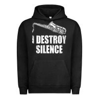 Pigment Black Saxophone I Destroy Silence Saxophonist | For Musicians Urban Hoodie - linhVisuals