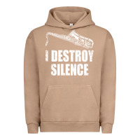 Pigment Burro Saxophone I Destroy Silence Saxophonist | For Musicians Urban Hoodie - linhVisuals