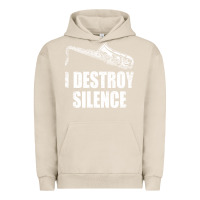 Pigment French Oak Saxophone I Destroy Silence Saxophonist | For Musicians Urban Hoodie - linhVisuals