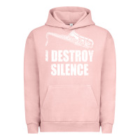 Pigment Salmon Saxophone I Destroy Silence Saxophonist | For Musicians Urban Hoodie - linhVisuals