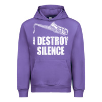 Tulip Saxophone I Destroy Silence Saxophonist | For Musicians Urban Hoodie - linhVisuals