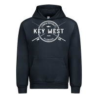 Navy key west fl vintage crossed fishing rods t shirt Urban Hoodie - linhVisuals