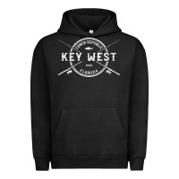 Pigment Black key west fl vintage crossed fishing rods t shirt Urban Hoodie - linhVisuals