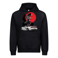 Black jdm nsx car tuning japan samurai drift import pullover hoodie Urban Hoodie - linhVisuals