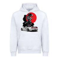 White jdm nsx car tuning japan samurai drift import pullover hoodie Urban Hoodie - linhVisuals