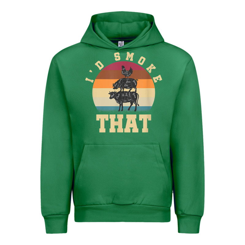 Id Smoke That Funny Smoked Pork Meat Lover Bbq Gift Barbecue T Shirt Urban Hoodie by linhVisuals | Teevron