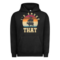 Pigment Black id smoke that funny smoked pork meat lover bbq gift barbecue t shirt Urban Hoodie - linhVisuals
