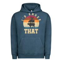 Pigment Midnight Navy id smoke that funny smoked pork meat lover bbq gift barbecue t shirt Urban Hoodie - linhVisuals