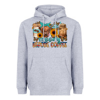 Heather Grey moody before coffee Heavyweight Hoodie - JahusDesignShop