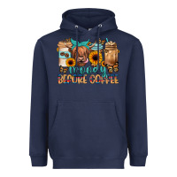 Navy moody before coffee Heavyweight Hoodie - JahusDesignShop
