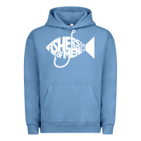 Pigment Pebble Blue matching church christian group bible verse fishers of men pullover ho Urban Hoodie - linhVisuals