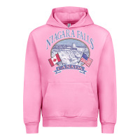 Fuchsia Pink americana niagara falls scene canada america flags sweatshirt Urban Hoodie - linhVisuals