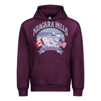 Mauve Wine americana niagara falls scene canada america flags sweatshirt Urban Hoodie - linhVisuals