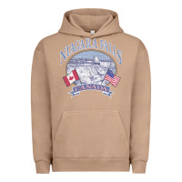 Pigment Burro americana niagara falls scene canada america flags sweatshirt Urban Hoodie - linhVisuals