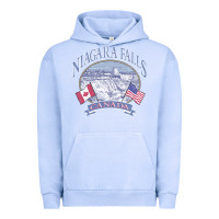 Pigment Grape Ice americana niagara falls scene canada america flags sweatshirt Urban Hoodie - linhVisuals