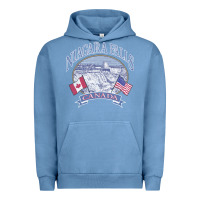 Pigment Pebble Blue americana niagara falls scene canada america flags sweatshirt Urban Hoodie - linhVisuals