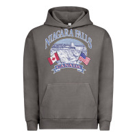 Pigment Tornado americana niagara falls scene canada america flags sweatshirt Urban Hoodie - linhVisuals