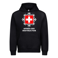 Black après ski instructor sweatshirt Urban Hoodie - linhVisuals