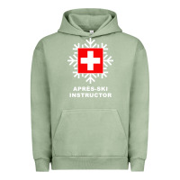 Pigment Oil Green après ski instructor sweatshirt Urban Hoodie - linhVisuals