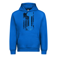 Cobalt american flag gym and fitness  weight lifting gift t shirt Urban Hoodie - linhVisuals