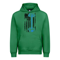 Emerald american flag gym and fitness  weight lifting gift t shirt Urban Hoodie - linhVisuals
