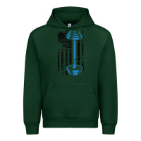 Forest Green american flag gym and fitness  weight lifting gift t shirt Urban Hoodie - linhVisuals