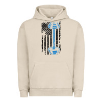 Pigment French Oak american flag gym and fitness  weight lifting gift t shirt Urban Hoodie - linhVisuals