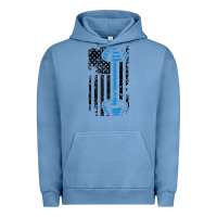 Pigment Pebble Blue american flag gym and fitness  weight lifting gift t shirt Urban Hoodie - linhVisuals
