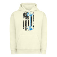 Pigment Pistachio american flag gym and fitness  weight lifting gift t shirt Urban Hoodie - linhVisuals