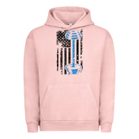 Pigment Salmon american flag gym and fitness  weight lifting gift t shirt Urban Hoodie - linhVisuals