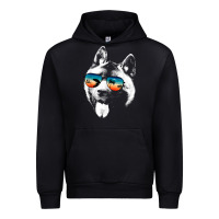 Black american akita shirts with glasses sunglasses retro style t shirt Urban Hoodie - linhVisuals
