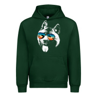 Forest Green american akita shirts with glasses sunglasses retro style t shirt Urban Hoodie - linhVisuals