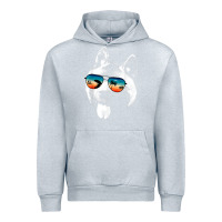Heather Grey american akita shirts with glasses sunglasses retro style t shirt Urban Hoodie - linhVisuals