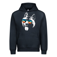 Navy american akita shirts with glasses sunglasses retro style t shirt Urban Hoodie - linhVisuals