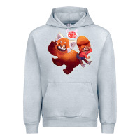 Heather Grey turning red Merch Urban Hoodie - linhVisuals