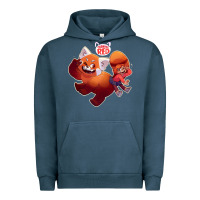 Pigment Midnight Navy turning red Merch Urban Hoodie - linhVisuals