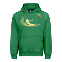 Emerald kite kiteboarding kiting kitesurfing kitesurf gift premium t shirt Urban Hoodie - linhVisuals