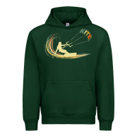 Forest Green kite kiteboarding kiting kitesurfing kitesurf gift premium t shirt Urban Hoodie - linhVisuals