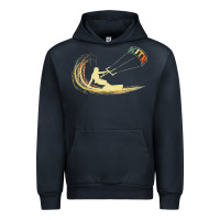 Navy kite kiteboarding kiting kitesurfing kitesurf gift premium t shirt Urban Hoodie - linhVisuals