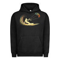Pigment Black kite kiteboarding kiting kitesurfing kitesurf gift premium t shirt Urban Hoodie - linhVisuals
